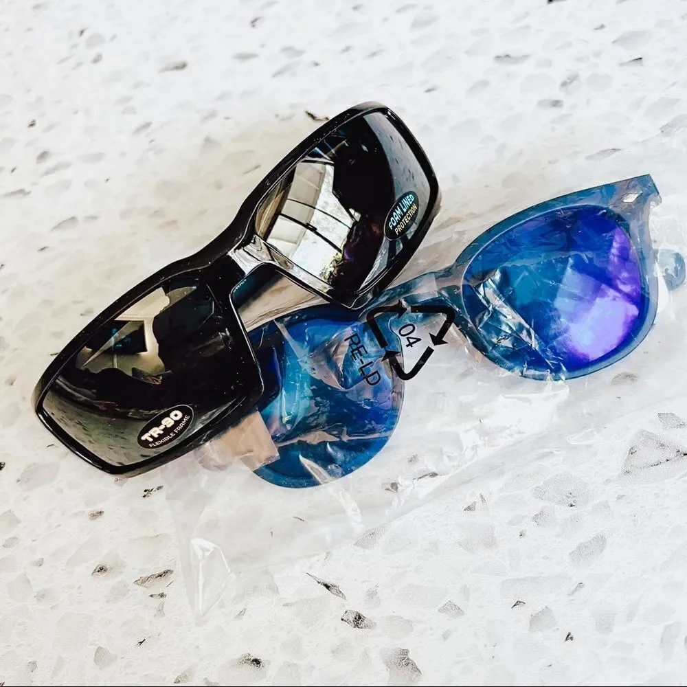 24/7 LIFE Sunglasses - Black & Blue Pair - Set of 2 NWT